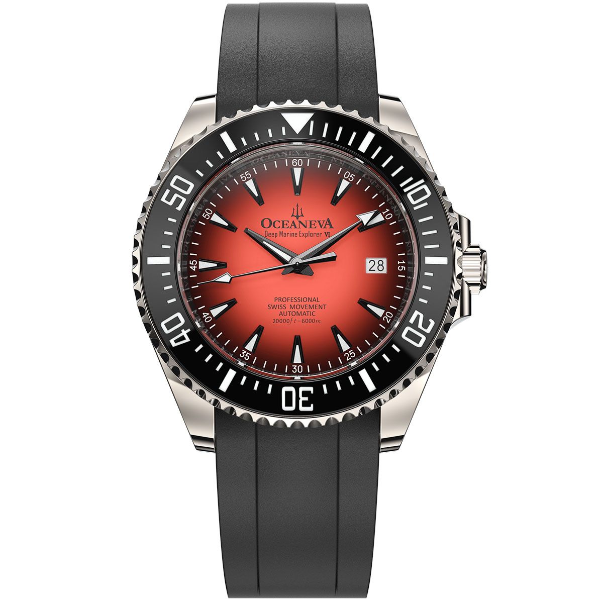 Oceaneva 6000m Deep Marine Explorer VI Grade 5 Titanium Automatic Watch Coral
