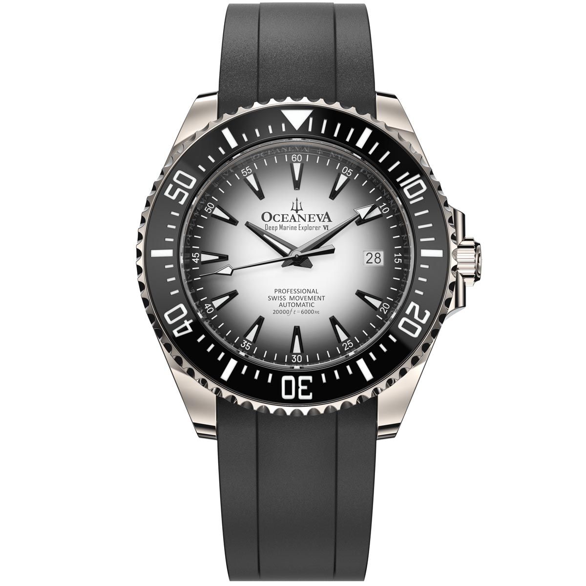 Oceaneva 6000m Deep Marine Explorer VI Grade 5 Titanium Automatic Watch White
