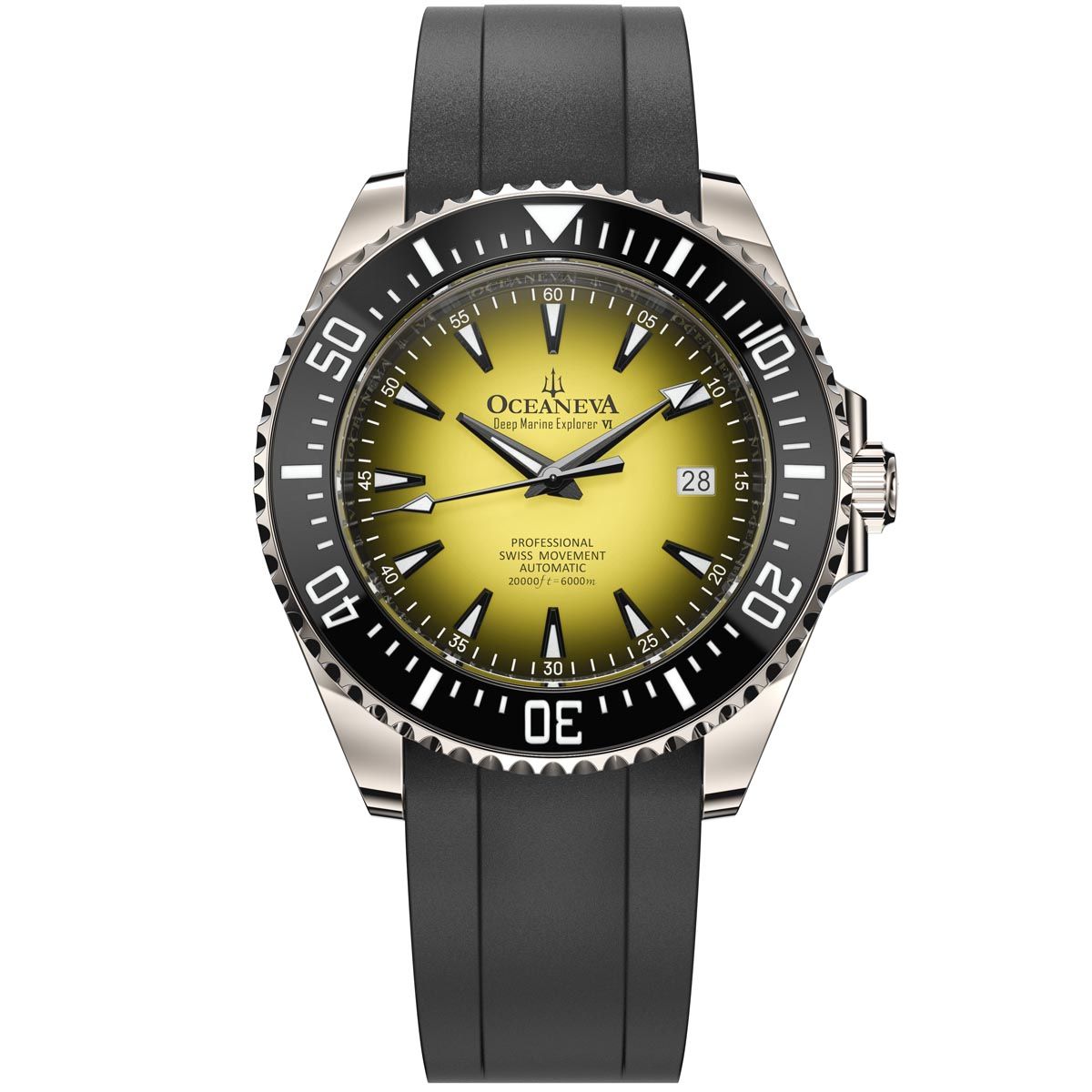 Oceaneva 6000m Deep Marine Explorer VI Grade 5 Titanium Automatic Watch Yellow