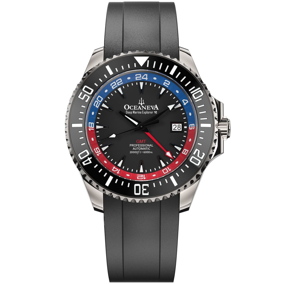Oceaneva 6000m Deep Marine Explorer VI Grade 5 Titanium GMT