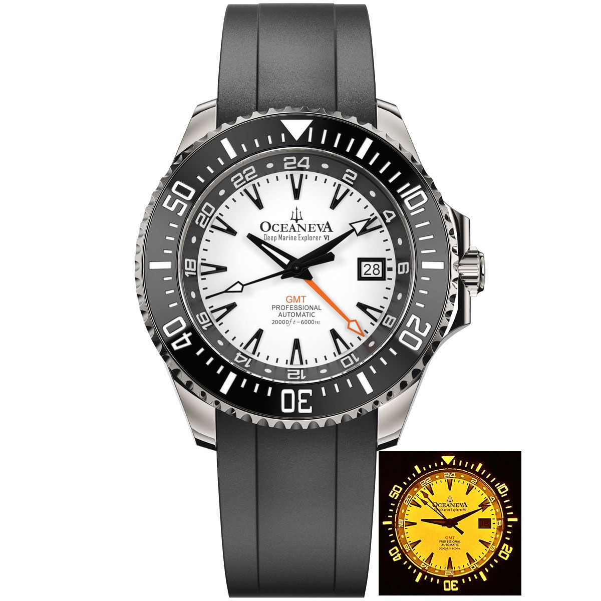 GMT Full Lume Dial Watch Orange