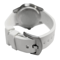 Thumbnail for FKM White Rubber Strap - BRUSHED Steel Buckle - FKM-WH-BR FKM Rubber Watch Strap, White FKM rubber strap