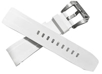 Thumbnail for FKM White Rubber Strap - DAMASCUS Steel Buckle - FKM-WH-DM FKM Rubber Watch Strap, White FKM rubber strap