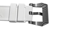 Thumbnail for FKM White Rubber Strap - DAMASCUS Steel Buckle - FKM-WH-DM FKM Rubber Watch Strap, White FKM rubber strap