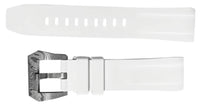 Thumbnail for FKM White Rubber Strap - DAMASCUS Steel Buckle - FKM-WH-DM FKM Rubber Watch Strap, White FKM rubber strap