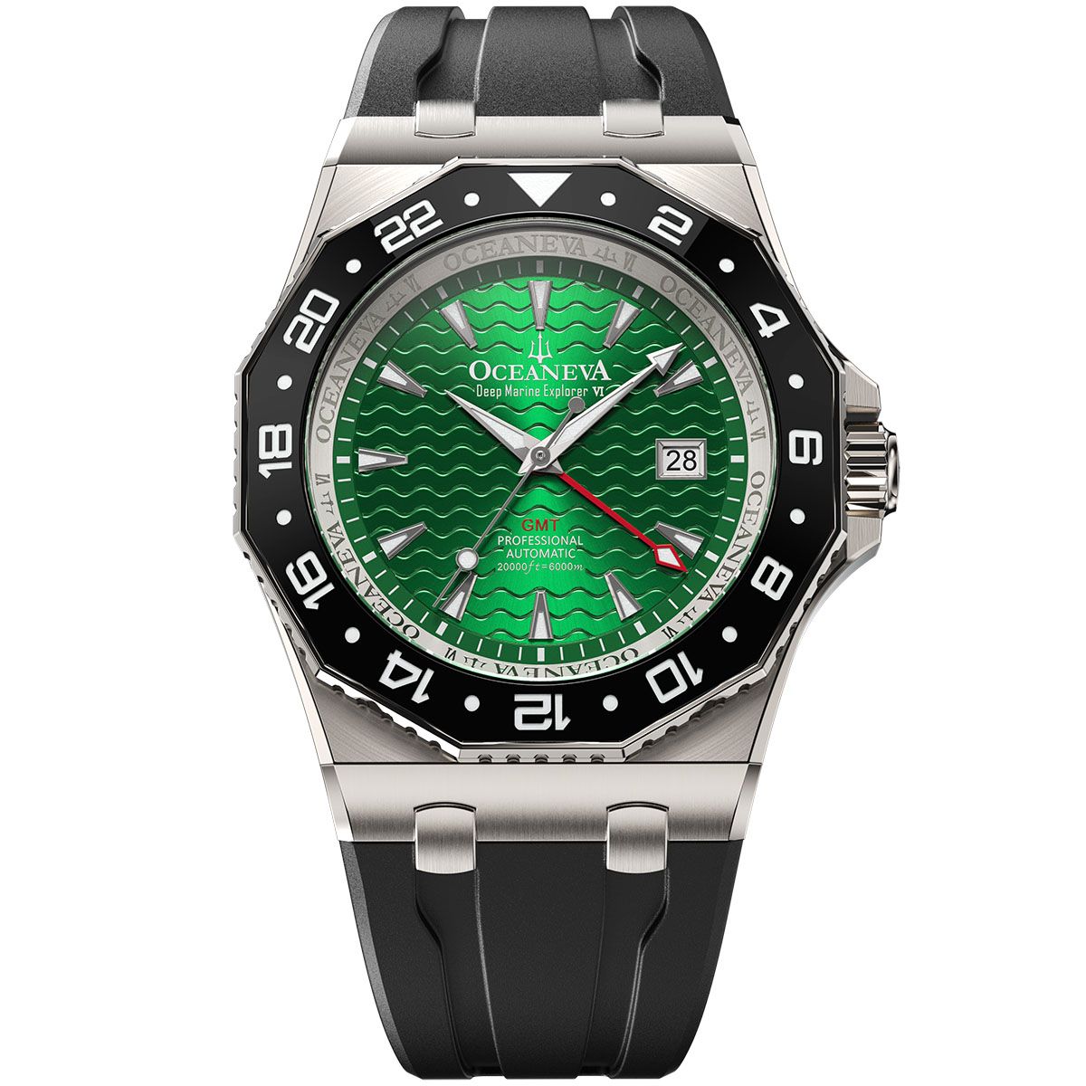 Oceaneva Dodeca-Trench 6000m Grade 5 Titanium Green GMT