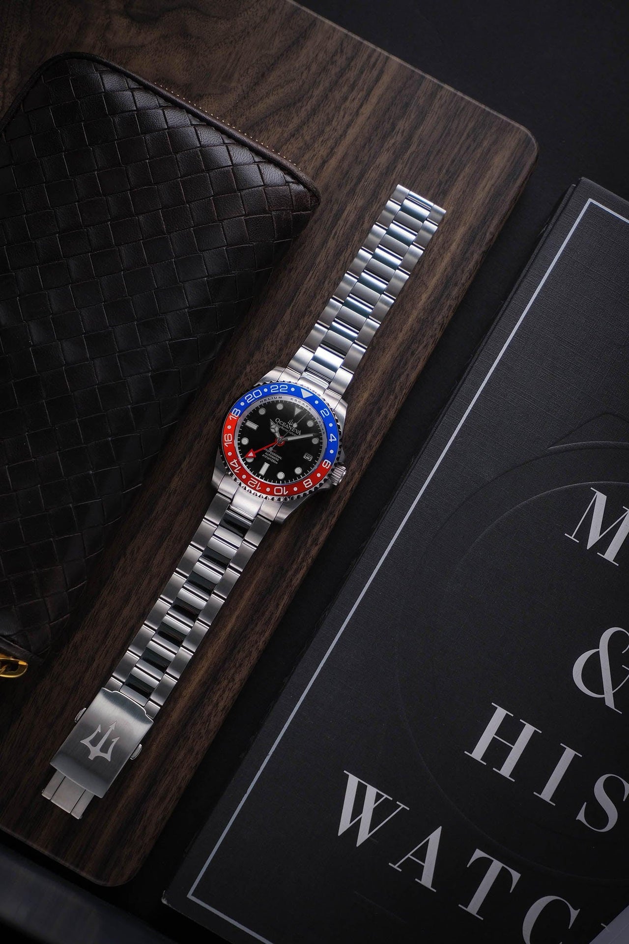 Oceaneva Automatic GMT Watch - Deep Marine Explorer - GMT Watch - BK.RD.NH.BL.GMT.ST automatic GMT watch, Automatic watches, Diver GMT, GMT Dive Watch, men's gmt watches