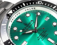 Thumbnail for Oceaneva Men's Deep Marine Explorer II 1250M Titanium Watch Aquamarine Burst Dial - BKII200AQTT Automatic watches, mens titanium watch, mint dial watches, Titanium Watch, titanium watches for men