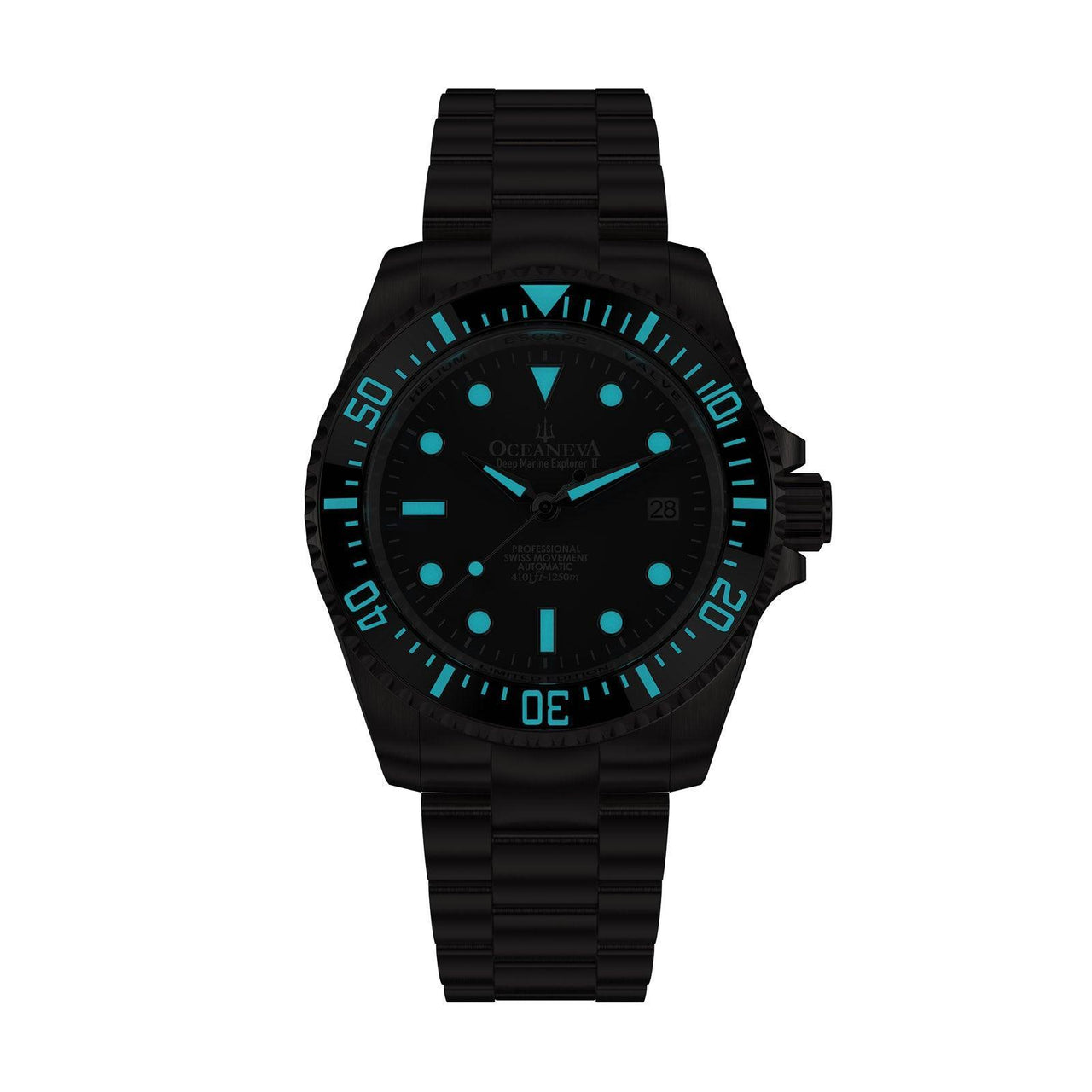 Oceaneva Deep Marine Explorer II Pro Diver Titanium Limited Edition 1250m - BKII200GMGTT Automatic watches, Gray dial watch, mens titanium watch, Titanium Watch, titanium watches for men