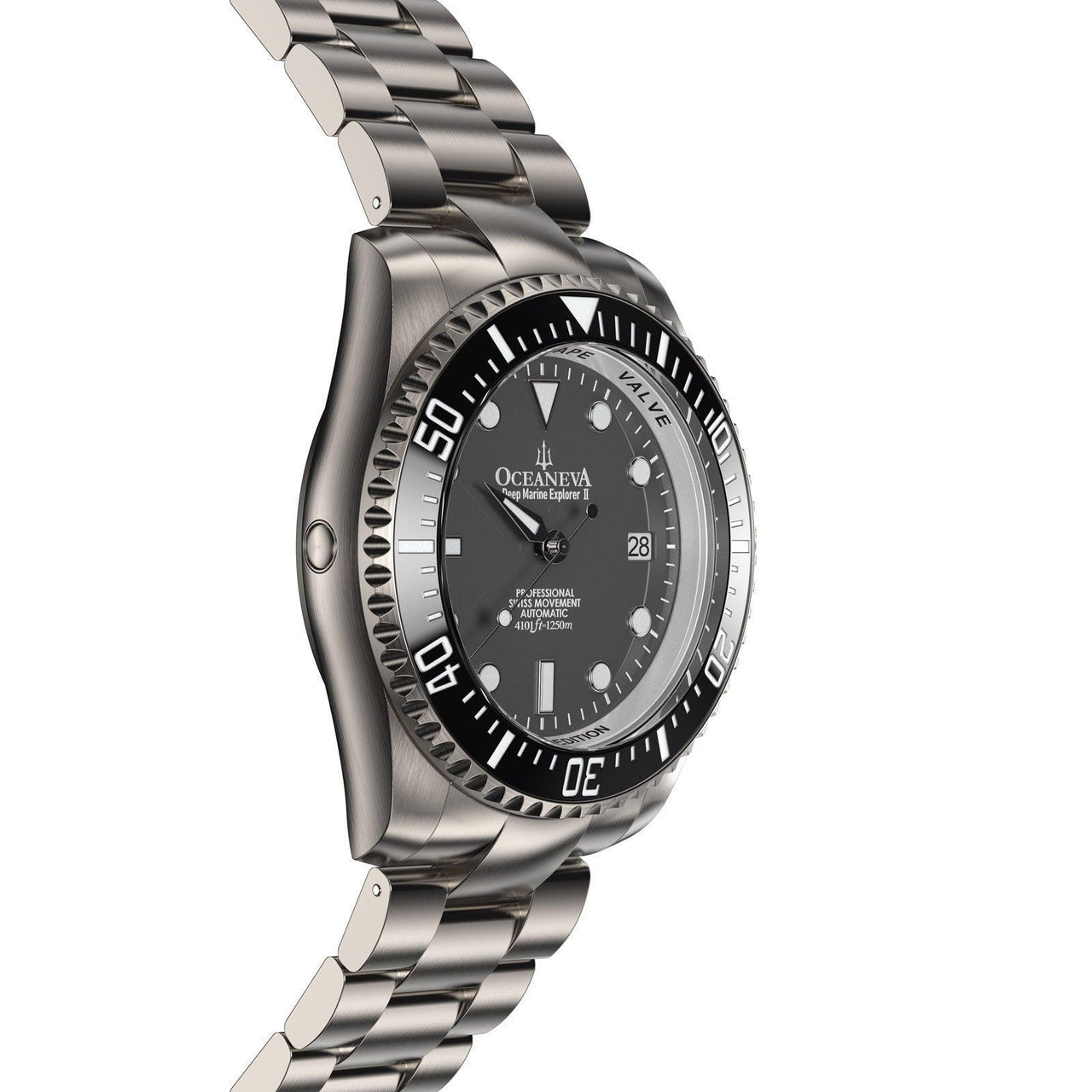 Oceaneva Deep Marine Explorer II Pro Diver Titanium Limited Edition 1250m - BKII200GMGTT Automatic watches, Gray dial watch, mens titanium watch, Titanium Watch, titanium watches for men
