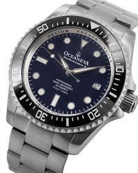 Thumbnail for Oceaneva Men's Deep Marine Explorer II 1250M Titanium Watch Navy Blue - BKII200NBLTT Automatic watches, mens titanium watch, Navy blue dial watch, Titanium Watch, titanium watches for men