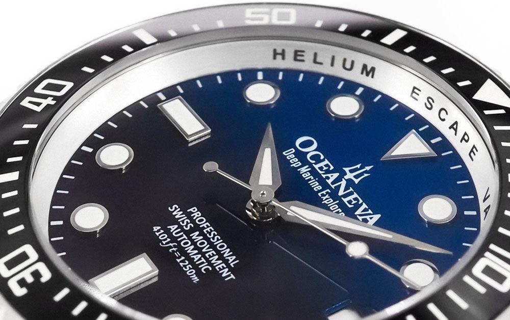 Oceaneva Deep Marine Explorer II1250M Titanium Watch Blue Black - BKIIHBLBTT Automatic watches, Blue and black dial, mens titanium watch, Titanium Watch, titanium watches for men