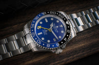 Thumbnail for Oceaneva Men's GMT Automatic Deep Marine Explorer 1250M Pro Diver Blue Dial Watch - BL.BL.NH.BK.GMT.ST automatic GMT watch, Automatic watches, Diver GMT, GMT Dive Watch, men's gmt watches