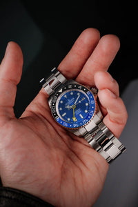 Thumbnail for Oceaneva Men's GMT Automatic Deep Marine Explorer 1250M Pro Diver Blue Dial Watch - BL.BL.NH.BK.GMT.ST automatic GMT watch, Automatic watches, Diver GMT, GMT Dive Watch, men's gmt watches