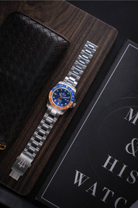 Thumbnail for Oceaneva Men's Automatic GMT Watch 1250m Blue Dial Watch - BL.BL.NH.OY.GMT.ST automatic GMT watch, Automatic watches, Diver GMT, GMT Dive Watch, men's gmt watches