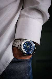 Thumbnail for Oceaneva Automatic GMT Watch - Deep Marine Explorer Diver Watch - BL.BL.NH.WH.GMT.ST automatic GMT watch, Automatic watches, Diver GMT, GMT Dive Watch, men's gmt watches