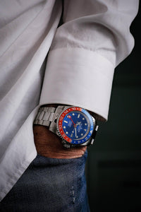 Thumbnail for Oceaneva™ Deep Marine Explorer GMT Automatic 1250M Men's Watch - BL.RD.NH.BL.GMT.ST automatic GMT watch, Automatic watches, Diver GMT, GMT Dive Watch, men's gmt watches