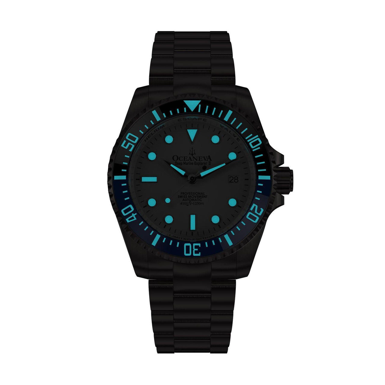 Oceaneva Deep Marine Explorer II Titanium Watch with White Dial - BLIIBK200WHTT Automatic watches, mens titanium watch, Titanium Watch, titanium watches for men, White dial Watch