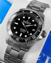 Thumbnail for Oceaneva Deep Marine Explorer II - Pro Diver Titanium Limited Edition 1250m - BKII200BKTT Automatic watches, black dial watch, mens titanium watch, Titanium Watch, titanium watches for men