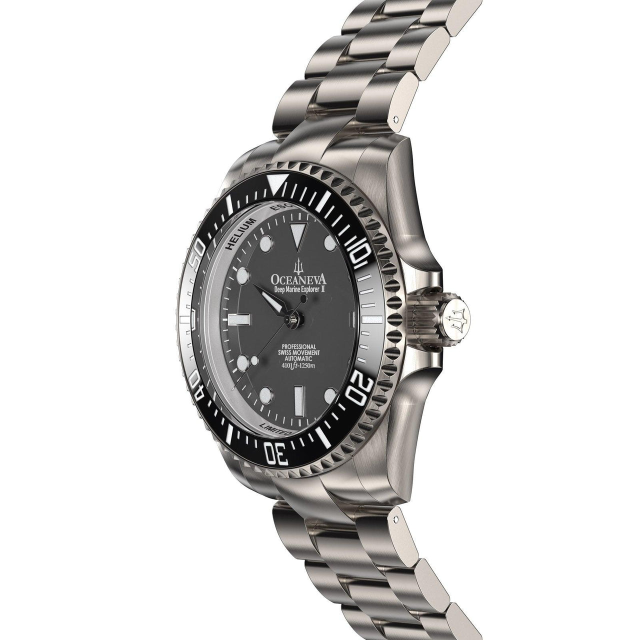 Oceaneva Deep Marine Explorer II Pro Diver Titanium Limited Edition 1250m - BKII200GMGTT Automatic watches, Gray dial watch, mens titanium watch, Titanium Watch, titanium watches for men