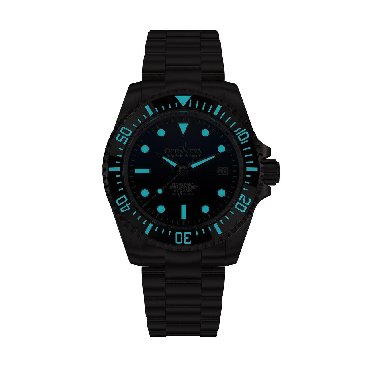 Oceaneva Deep Marine Explorer II1250M Titanium Watch Blue Black - BKIIHBLBTT Automatic watches, Blue and black dial, mens titanium watch, Titanium Watch, titanium watches for men