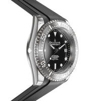 Thumbnail for Oceaneva Mens Deep Marine Explorer II Black Damascus Steel Dial Watch - DM200BKDM Automatic watches, Black FKM rubber strap, damascus steel, Damascus Steel Watch, Diver watch