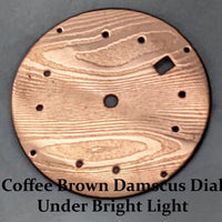 Thumbnail for Oceaneva Mens Deep Marine Explorer II Coffee Brown Damascus Steel Dial Watch Rubber - DM200CFDM Automatic watches, Black FKM rubber strap, damascus steel, Damascus Steel Watch, Diver watch
