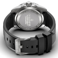 Thumbnail for Oceaneva Mens Deep Marine Explorer II Damascus Steel Watch Red Dial - DM200RD Automatic watches, Black FKM rubber strap, damascus steel, Damascus Steel Watch, Diver watch