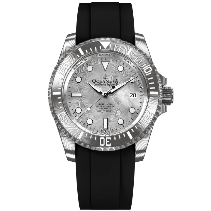 Damascus Steel Watch | Oceaneva Blue Ion Plated Damascus