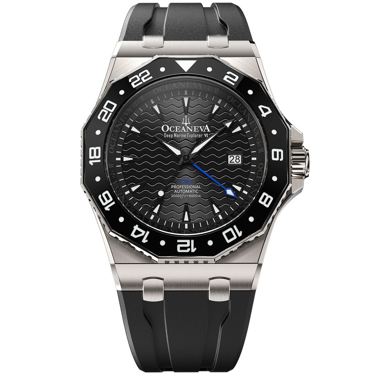 Oceaneva Dodeca-Trench 6000m Grade 5 Titanium Black GMT