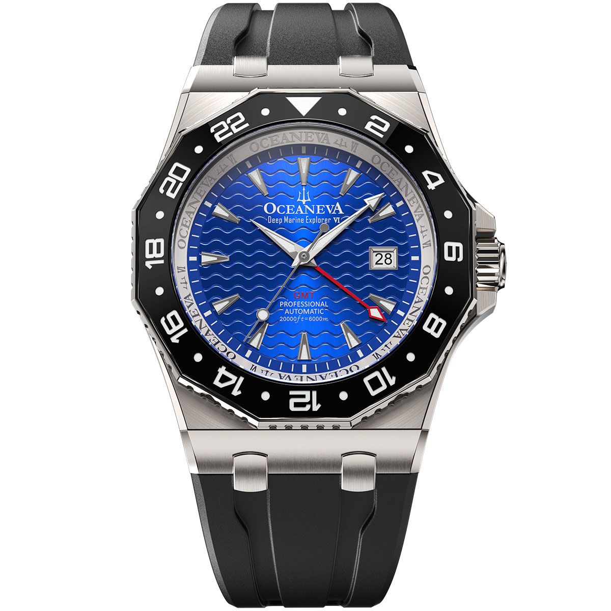 Oceaneva Dodeca-Trench 6000m Grade 5 Titanium Blue GMT