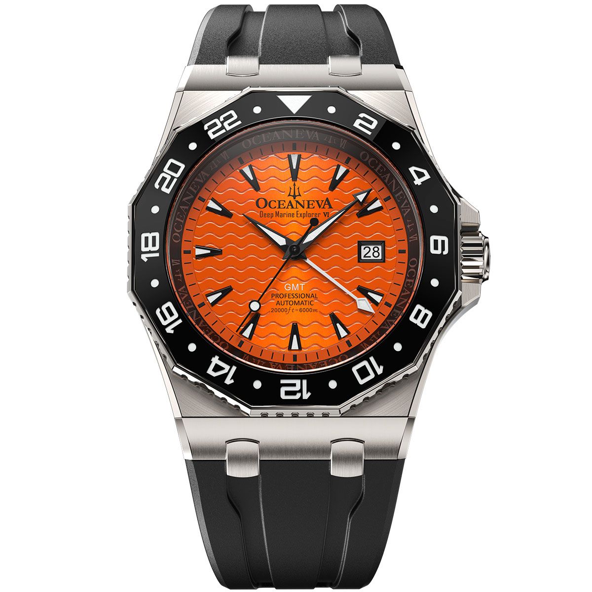 Oceaneva Dodeca-Trench 6000m Grade 5 Titanium Orange GMT