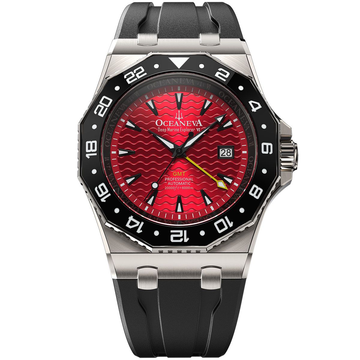 Oceaneva Dodeca-Trench 6000m Grade 5 Titanium Red GMT