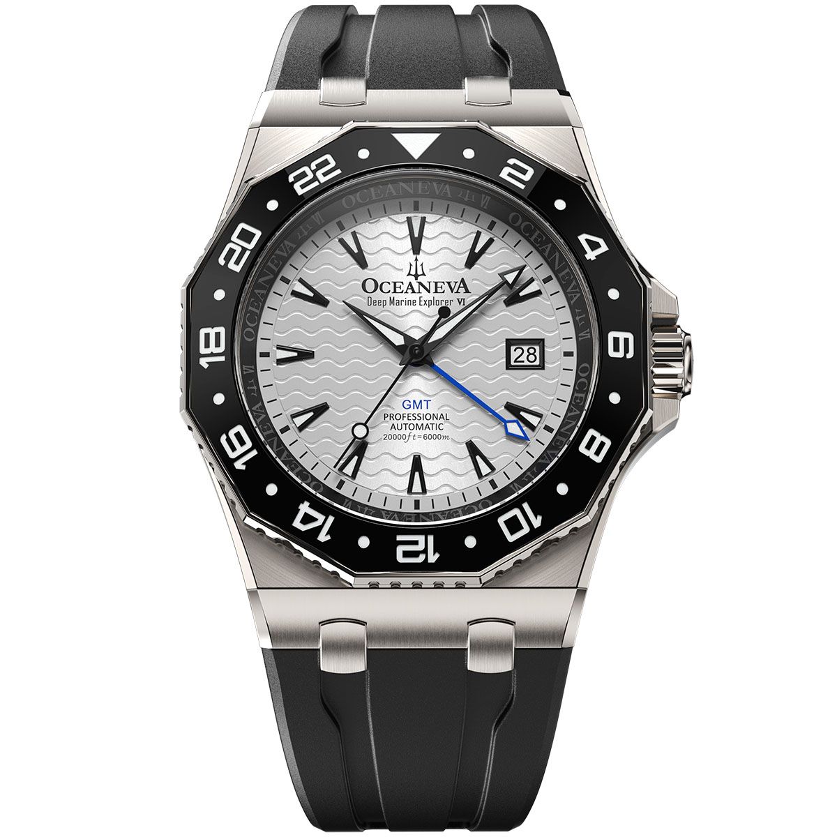 Oceaneva Dodeca-Trench 6000m Grade 5 Titanium White GMT