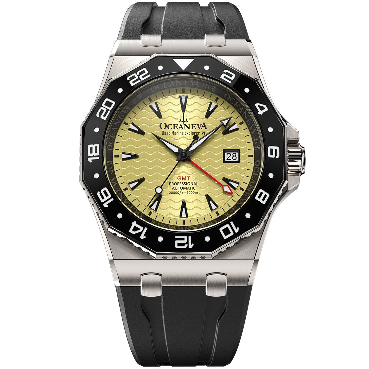 Oceaneva Dodeca-Trench 6000m Grade 5 Titanium Yellow GMT