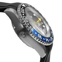 Thumbnail for FKM Black Rubber Strap - POLISHED Steel Buckle - FKM-BK-PL Black FMK Rubber Strap, FKM Rubber Watch Strap