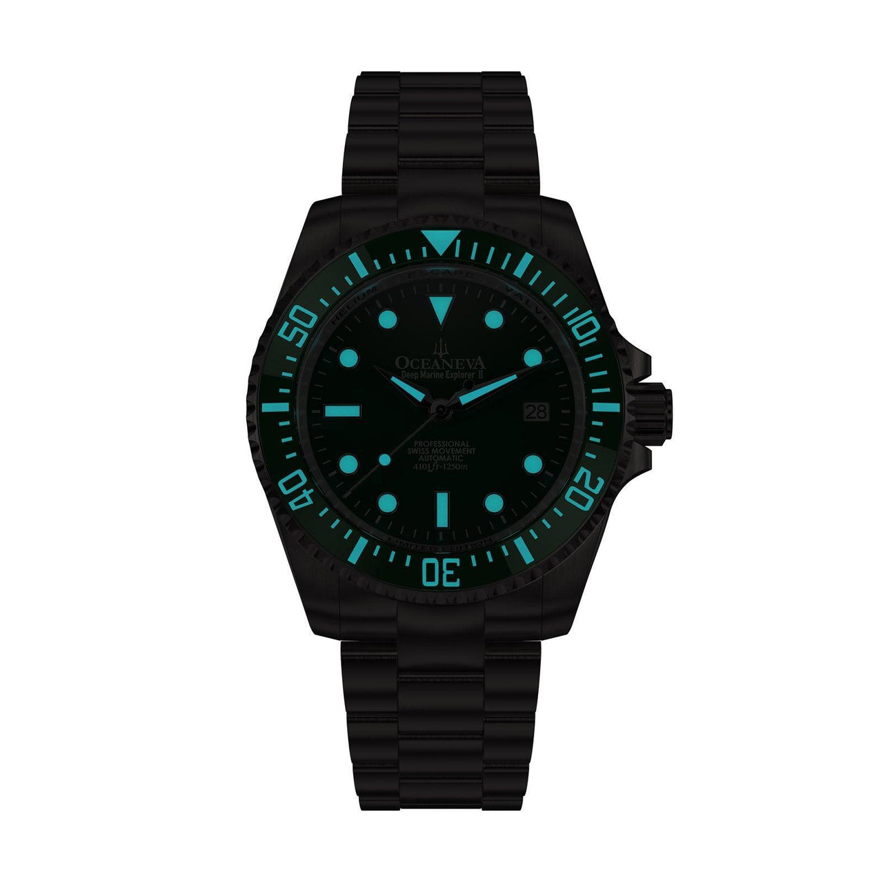 Oceaneva Deep Marine Explorer II Titanium Limited Edition - Green Dial - GRII200GRTT Automatic watches, Green dial watch, mens titanium watch, Titanium Watch, titanium watches for men
