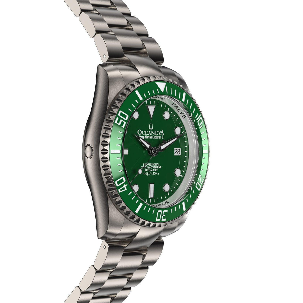 Oceaneva Deep Marine Explorer II Titanium Limited Edition - Green Dial - GRII200GRTT Automatic watches, Green dial watch, mens titanium watch, Titanium Watch, titanium watches for men
