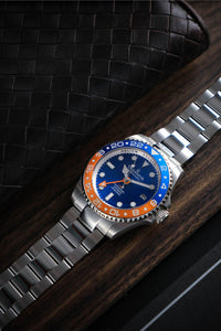 Thumbnail for Oceaneva Men's Automatic GMT Watch 1250m Blue Dial Watch - BL.BL.NH.OY.GMT.ST automatic GMT watch, Automatic watches, Diver GMT, GMT Dive Watch, men's gmt watches