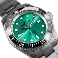 Thumbnail for Oceaneva Men's Deep Marine Explorer II 1250M Titanium Watch Aquamarine Burst Dial - BKII200AQTT Automatic watches, mens titanium watch, mint dial watches, Titanium Watch, titanium watches for men