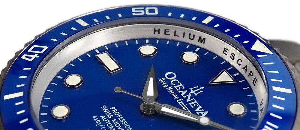 Oceaneva Men's Deep Marine Explorer II 1250M Titanium Watch Blue Dial - BLII200BLTT Automatic watches, Blue dial watch, mens titanium watch, Titanium Watch, titanium watches for men