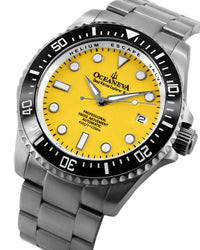 Thumbnail for Oceaneva Men's Deep Marine Explorer II 1250M Titanium Watch Yellow - BKII200YLTT Automatic watches, mens titanium watch, Titanium Watch, titanium watches for men, yellow dial watch