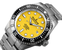 Thumbnail for Oceaneva Men's Deep Marine Explorer II 1250M Titanium Watch Yellow - BKII200YLTT Automatic watches, mens titanium watch, Titanium Watch, titanium watches for men, yellow dial watch