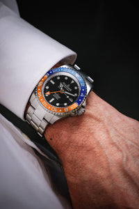 Thumbnail for Oceaneva Men's GMT Automatic Deep Marine Explorer 1250M Pro Diver Blue Orange Bezel Watch - BK.BL.NH.OY.GMT.ST automatic GMT watch, Automatic watches, Diver GMT, GMT Dive Watch, v