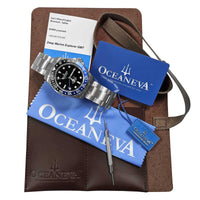 Thumbnail for Oceaneva Men's GMT Deep Marine Explorer 1250M Pro Diver Watch Blue and Black - BL.RH.BK.GMT.ST 1250M diver, Dive Watch, Diver watch, GMT, GMT Wach, GMT Watch, Stainless Steel Dive Watch, Stainless Steel Watch, Swiss Quartz Movement