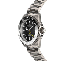 Thumbnail for Oceaneva Men's GMT TITANIUM Automatic Deep Marine Explorer 1250M Black & White Ceramic Bezel Watch - BK.BK.NHCR.WH.GMT.TT automatic GMT watch, titanium automatic watch, Titanium GMT, Titanium watches, Titanum GMT watch