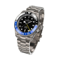 Thumbnail for Oceaneva Men's GMT TITANIUM Automatic Deep Marine Explorer 1250M Black Ceramic Bezel Watch - BK.BK.NHCR.BL.GMT.TT automatic GMT watch, titanium automatic watch, Titanium GMT, Titanium watches, Titanum GMT watch