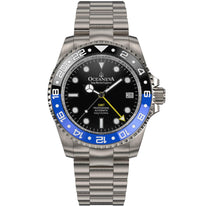 Thumbnail for Oceaneva Men's GMT TITANIUM Automatic Deep Marine Explorer 1250M Black Ceramic Bezel Watch - BK.BK.NHCR.BL.GMT.TT automatic GMT watch, titanium automatic watch, Titanium GMT, Titanium watches, Titanum GMT watch