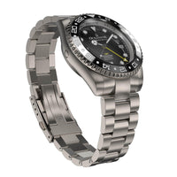 Thumbnail for Oceaneva Men's GMT TITANIUM Automatic Deep Marine Explorer 1250M Black Ceramic Bezel Watch - BK.BK.NHCR.GMT.TT automatic GMT watch, titanium automatic watch, Titanium GMT, Titanium watches, Titanum GMT watch