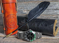 Thumbnail for Oceaneva Men's GMT TITANIUM Automatic Deep Marine Explorer 1250M Black Green Bezel Watch - BK.GR.NHCR.BK.GMT.TT automatic GMT watch, titanium automatic watch, Titanium GMT, Titanium watches, Titanum GMT watch